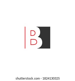 Letter B on square design concept