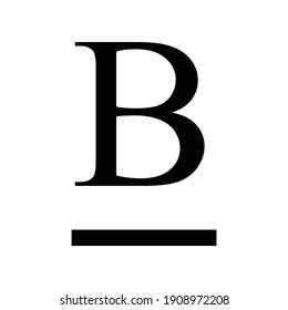 Buchstabe B auf weißem Hintergrund, Vektorgrafik