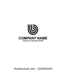letter B one logo vector