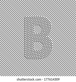 Letter B - Optical illusion alphabet