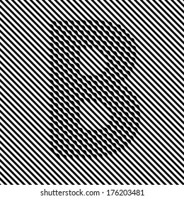 Letter B - Optical  illusion font set