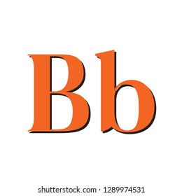 letter B orange