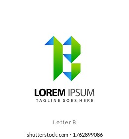 Plantilla de Ilustración de vectores de diseño de logotipos de origen de letra B