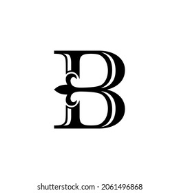 diseño de vector de ornamento de letra b