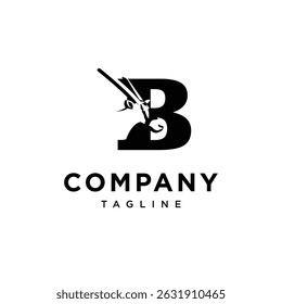 Letter B Oryx Logo Icon Vector