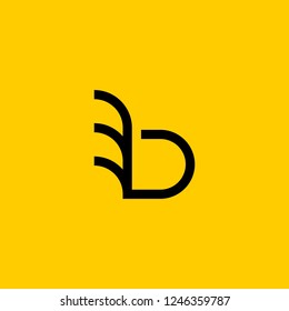 Letter B Outline Creative Simple Business Modern Logo