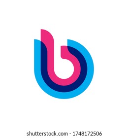 Letter B Overlapping Style Logo Stock Vector (Royalty Free) 1748172506 ...