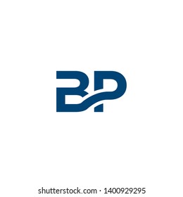 letter B P icon logo design concept