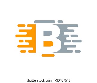 Letter B Paint Color Icon Logo Design Element