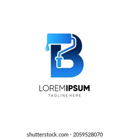 Buchstabe B Malwalze Logo Design Vektorgrafik-Symbol-Symbol-Illustration Hintergrund Vorlage