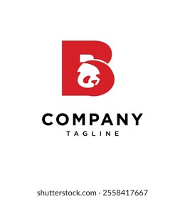 Letter B Panda Logo Icon Vector