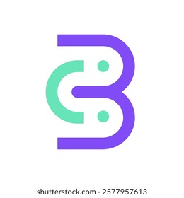 Letter B people minimal modern logo design