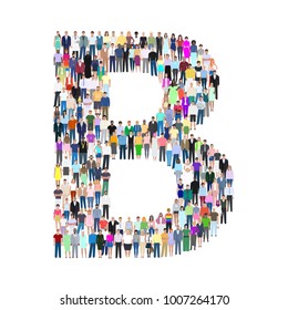 Large Group People Forming Number On Stock Vector (Royalty Free) 421050955