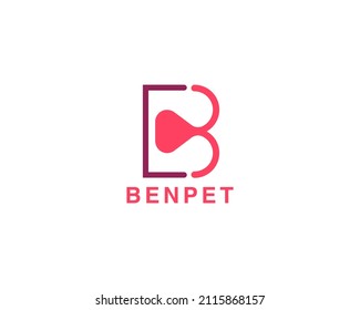 Letter B Pet dogs Logo template, fully vector and customized logo design