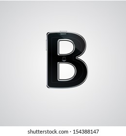 the letter b  in phone style
