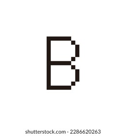 Geometrisches Symbol für Buchstaben B mit einfachem Logo, Vektorgrafik