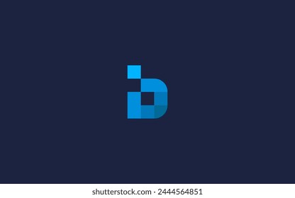 letter b with pixel logo icon design vector design template inspiration