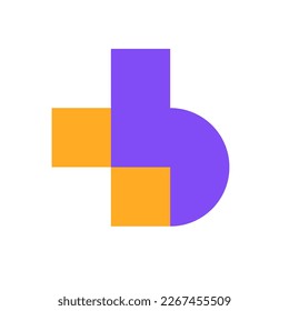 Logo-Design der Buchstaben-B-Pixeltechnologie