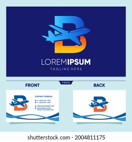 Ilustración de iconos gráficos vectoriales del logotipo del plano de la letra B