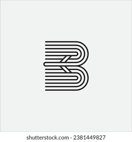 Letter B plane logo design illustration vector template