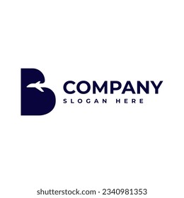 icono de la letra B y del logotipo del plano y vector