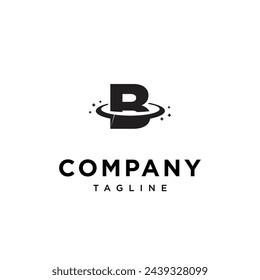 Buchstabe B Planet Raum Logo Symbol Vektor-Vorlage.eps