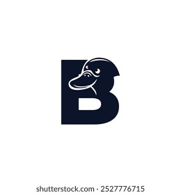 Letter B Platypus logo icon vector.