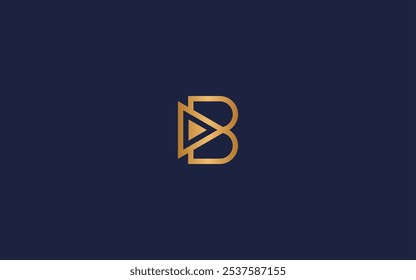 Letter b with play logo icon design vector design template inspiration