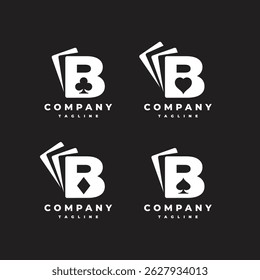 letter B playing card logo