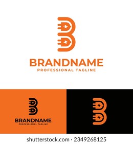 Letter B Plug Logo, suitable for any business related to Plug with B initial.