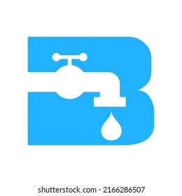 Letter B Plumber Logo Design Plumbing Stock Vector (Royalty Free ...