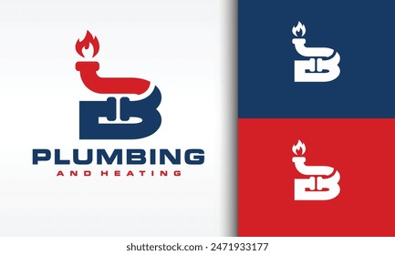 letter B plumbing and heating logo