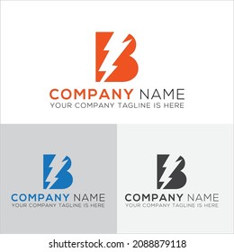 letter b power logo designe
