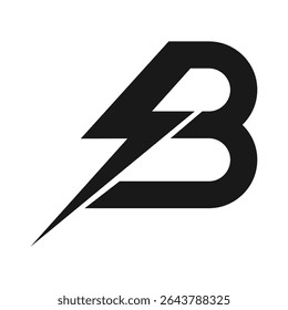 Logo de la letra B Power, diseño único de la ilustración