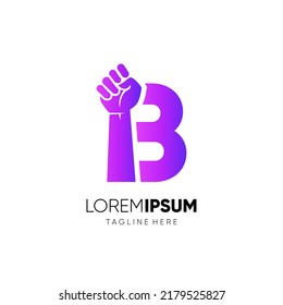 Ilustración gráfica del icono vector del logotipo de punzonado B de la letra Ilustración del emblema gráfico