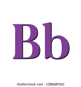 letter B purple