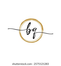 Letter B Q Initial Beauty Logo Template