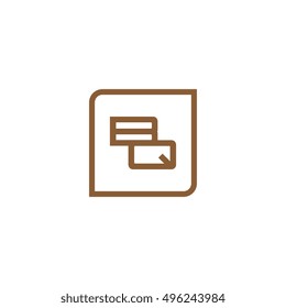 The letter B and Q Monogram With Frame Square. Logo Design Template Brown