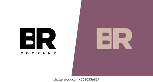 Letter B and R, BR logo design template. Minimal monogram initial based logotype.