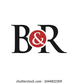 letter B and R vector logo.