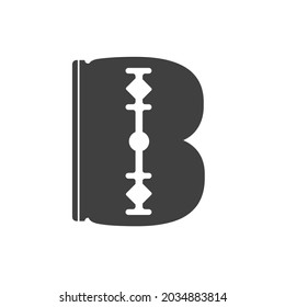Diseño de logotipo o de plantilla de símbolos de Estilo de color de letra B