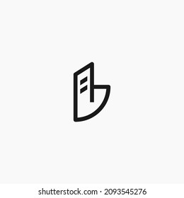 Letter B Real Estate Abstract Logo Icon Design