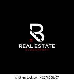 letter B real estate logo vector