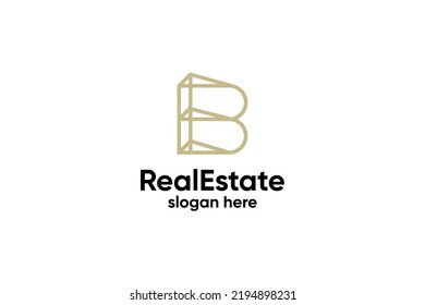 Letter B Real Estate Logo Design Stock Vector (Royalty Free) 2194898231 ...