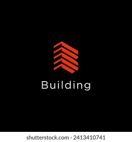 Letter B Real Estate Logo. Construction Architecture Building Logo Design Template Element

