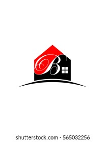 Letter B Real Estate Logo, Vector