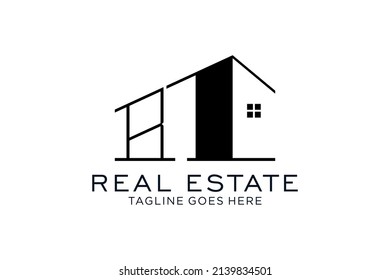 Letter B for Real Estate Remodeling Logo. Construction Architecture Building Logo Design Template.