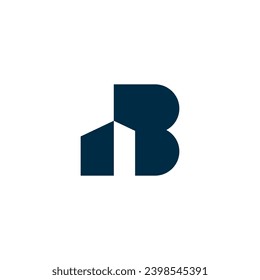 Letra B para el logotipo de eliminación de inmuebles. Plantilla de diseño de logotipos para edificios de arquitectura de construcción.	