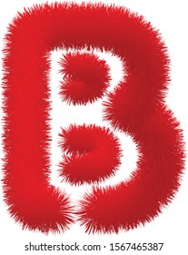 Letter B red drawing vector work