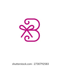 Letra B Diseño de Logo de Cinta 